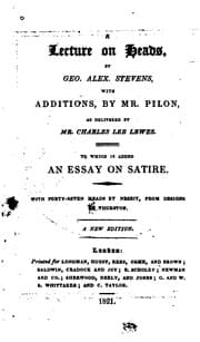 Tapa de A Lecture on Heads