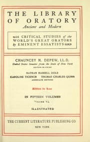 Tapa de The library of oratory, ancient and modern