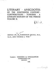 Tapa de Literary anecdotes of the nineteenth century