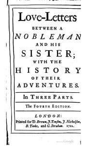 Tapa de Love-letters between a nobleman and his sister