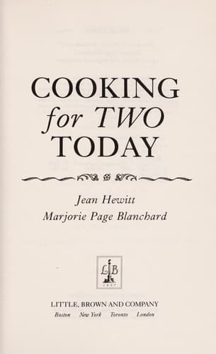 Tapa de Cooking for two today