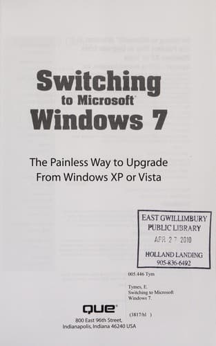 Tapa de Switching to Microsoft Windows 7