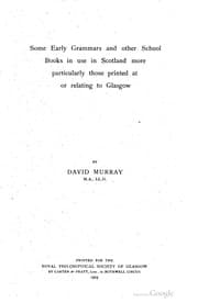 Tapa de Some early grammars and other school books in use in Scotland