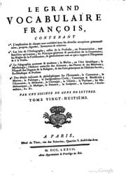 Tapa de Le grand vocabulaire françois
