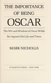 Tapa de The importance of being Oscar