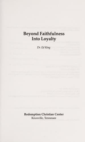 Tapa de Beyond faithfulness into loyalty
