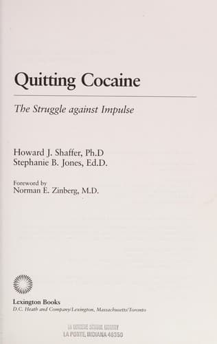 Tapa de Quitting cocaine