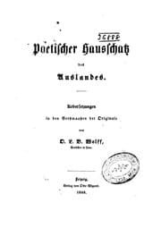 Tapa de Poetischer Hausschatz des Auslandes: Übersetzungen in den Versmassen der Originale