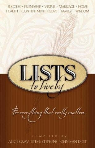 Tapa de Lists to Live By: The First Collection