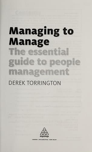 Tapa de Managing to manage