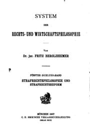 Tapa de System der Rechts- und Wirtschaftsphilosophie, von dr. jr. Fritz Berolzheimer