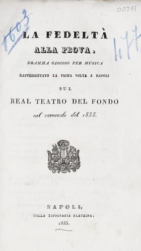 Tapa de La fedeltà alla prova