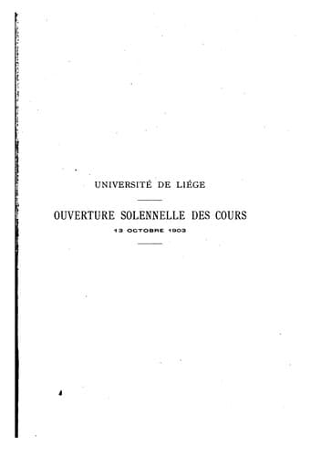 Tapa de Ouverture solennelle des cours