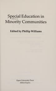 Tapa de SPECIAL EDUC MINORIT COMMUN CL (Children With Special Needs Series)