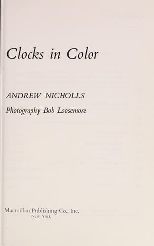 Tapa de Clocks in color