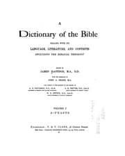 Tapa de A dictionary of the Bible