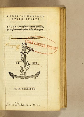 Tapa de Valerius Maximus nuper editus