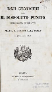Tapa de Don Giovanni, ossia, Il dissoluto punito