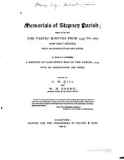 Tapa de Memorials of Stepney Parish