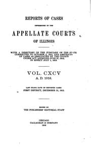Tapa de Reports of Cases Determined in the Appellate Courts of Illinois