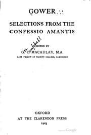 Tapa de Selections from the Confessio amantis
