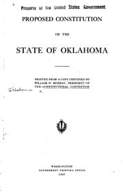 Tapa de Proposed Constitution of the State of Oklahoma