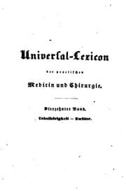 Tapa de Universal-lexicon der practischen medicin und chirurgie...