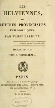 Tapa de Les Helviennes, ou, Lettres provinciales philosophiques