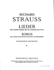 Tapa de Lieder = Songs : für hohe Stimme mit Klavierbegleitung