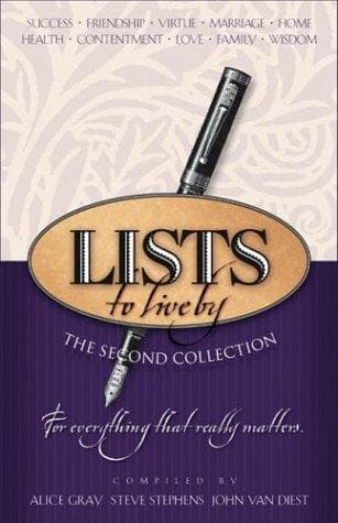 Tapa de Lists to live by