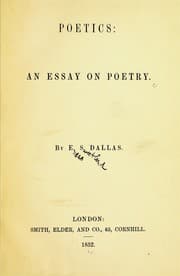 Tapa de Poetics, an essay on poetry