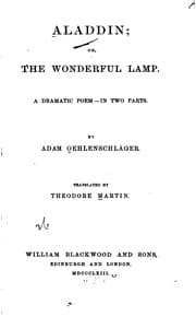 Tapa de Aladdin, Or, The Wonderful Lamp: A Dramatic Poem in 2 Parts