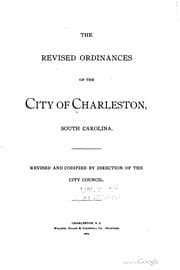 Tapa de The revised ordinances of the city of Charleston, South Carolina