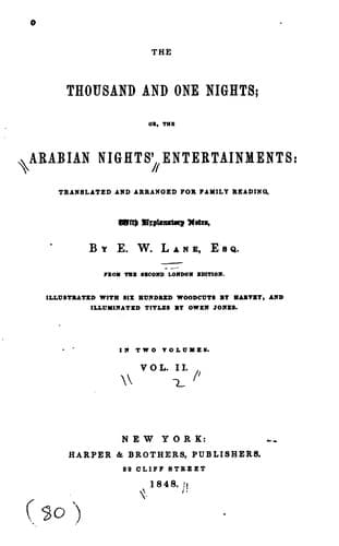 Tapa de Arabian Nights