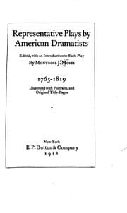 Tapa de Representative plays by American dramatists