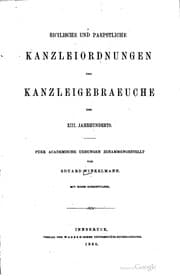 Tapa de Sicilische und paepstliche Kanzleiordnungen und Kanzleigebraeuche des XIII Jahrhunderts
