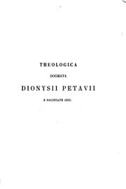 Tapa de Dogmata theologica Dionysii Petavii e Societate Jesu