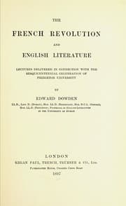 Tapa de The French Revolution and English literature