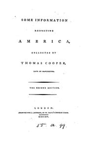 Tapa de Some information respecting America
