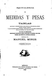 Tapa de Equivalencia de medidas y pesas: Tablas...