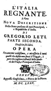 Tapa de L'Italia regnante o vero nova descritione dello stato presente di tuti ...