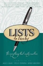 Tapa de Lists to live by