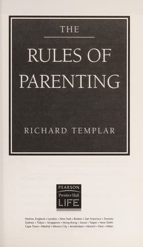 Tapa de The rules of parenting