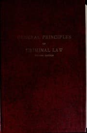 Tapa de General principles of criminal law