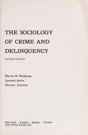 Tapa de The sociology of crime and delinquency