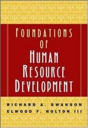 Tapa de Foundations of human resource development