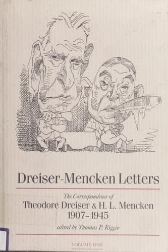 Tapa de Dreiser-Mencken letters