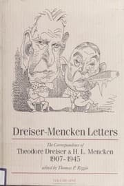 Tapa de Dreiser-Mencken letters