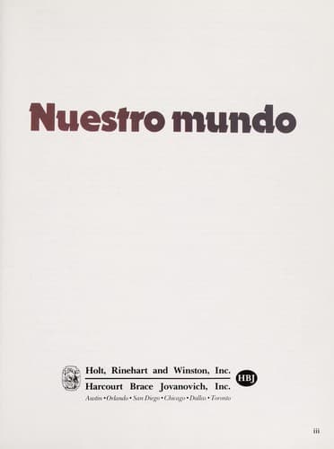 Tapa de Nuestro mundo