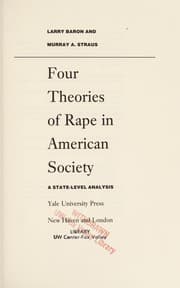 Tapa de Four theories of rape in American society